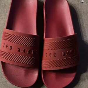 Ted Baker Red Slide Sandals